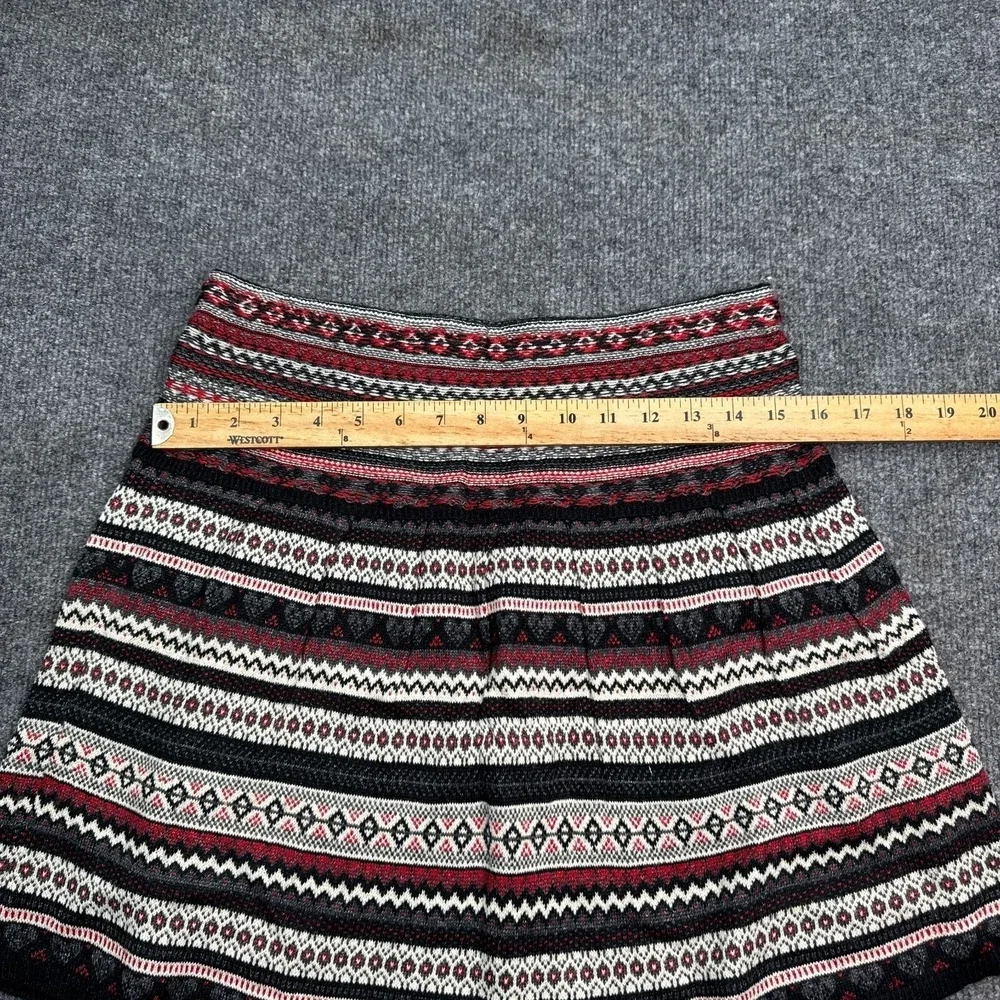Princess Vera Wang Knit Mini Skirt Womens Size Medium White Black‎ Red Designer